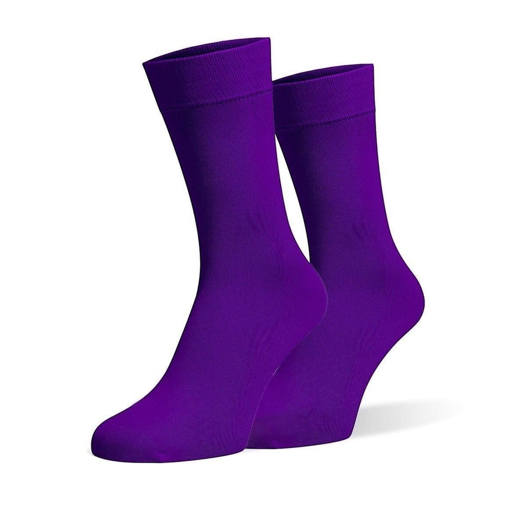Purple Cotton Crew Socks -Pair Socks
