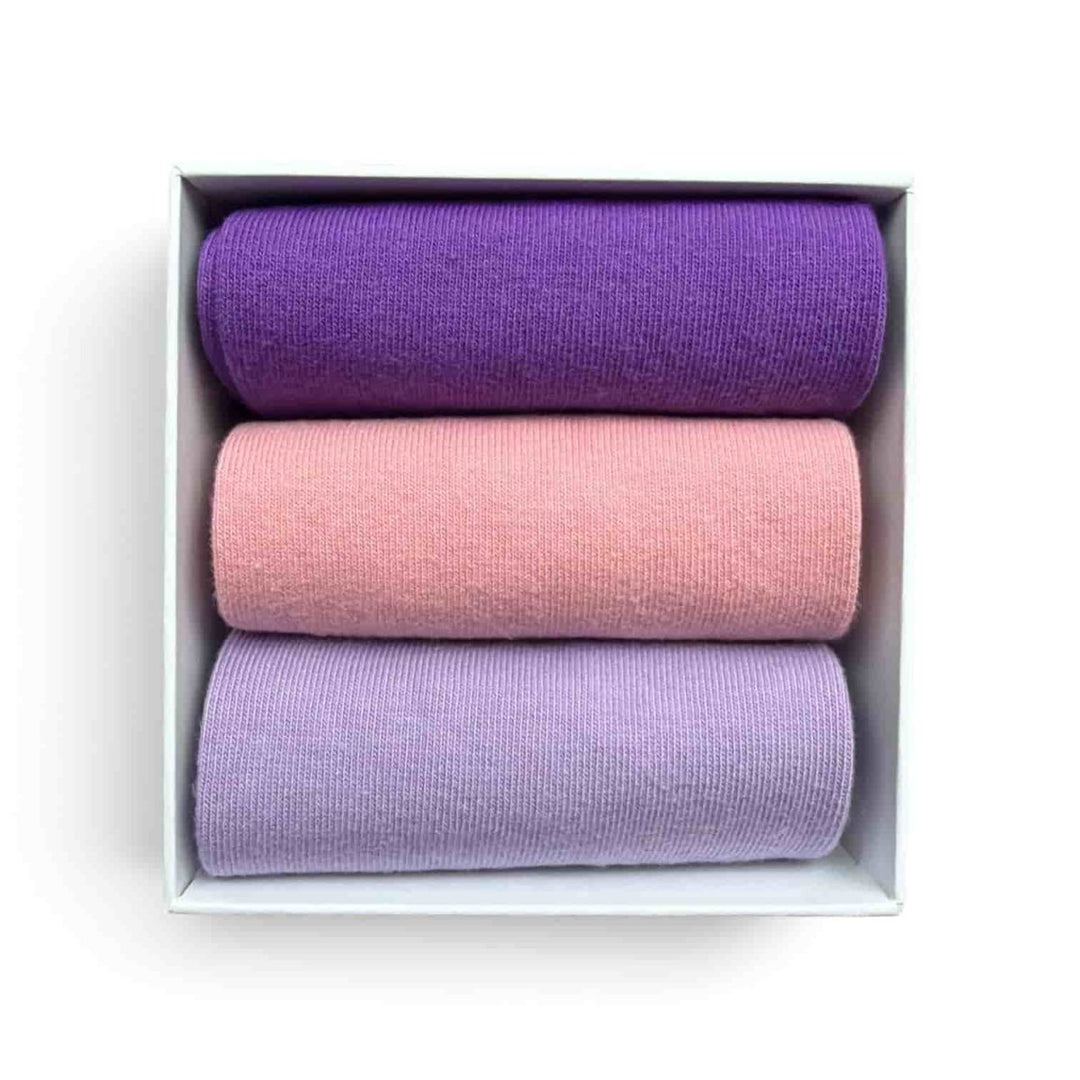 Purple Haze — 3-Pair Sock Gift Box -Bundle