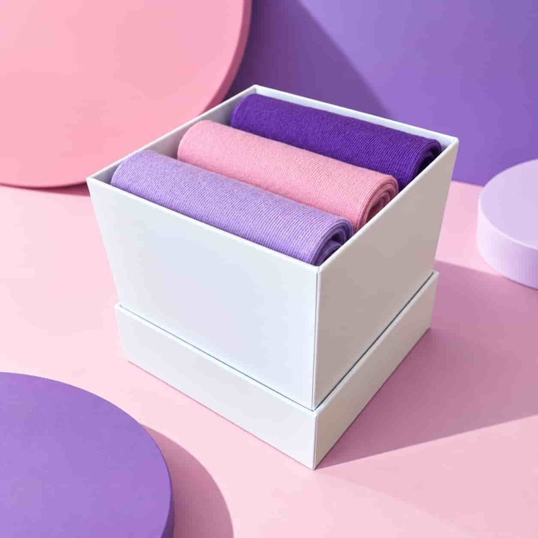 Purple Haze — 3-Pair Sock Gift Box -Bundle