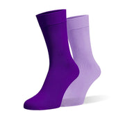 Purple & Lilac Odd Socks – Mismatched Cotton Crew Socks - Odd Socks