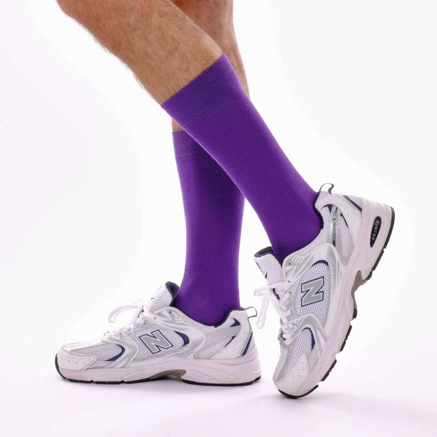 Purple Organic Cotton Crew Socks - Twin Socks