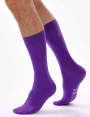 Purple Organic Cotton Crew Socks - Twin Socks