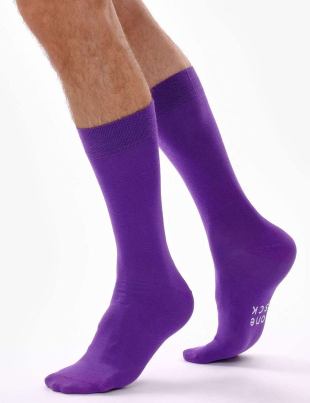 Purple Organic Cotton Crew Socks - Twin Socks