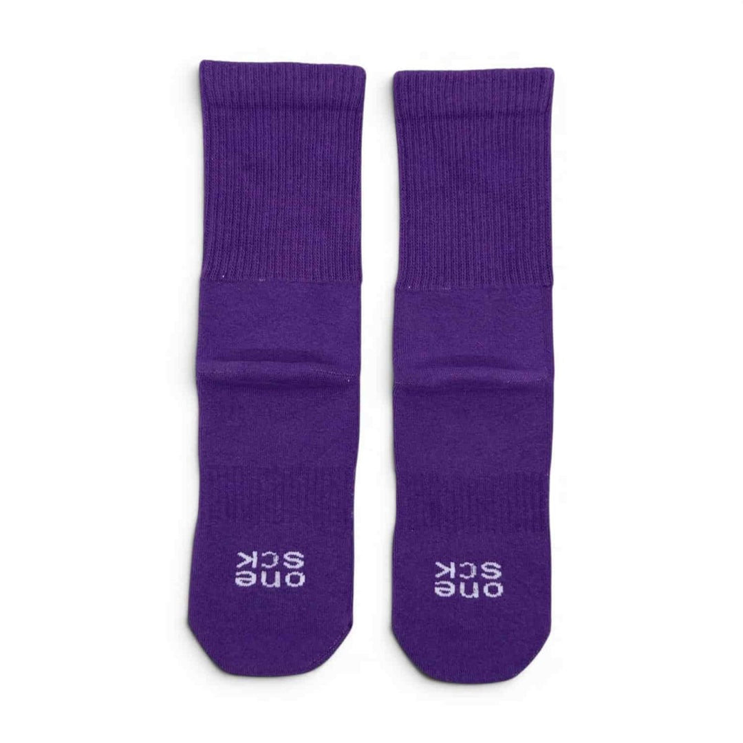 Purple Ribbed Soft Touch Cotton Socks -Pair Socks