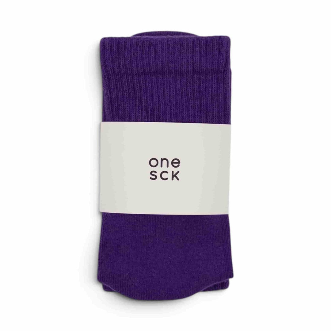 Purple Ribbed Soft Touch Cotton Socks -Pair Socks