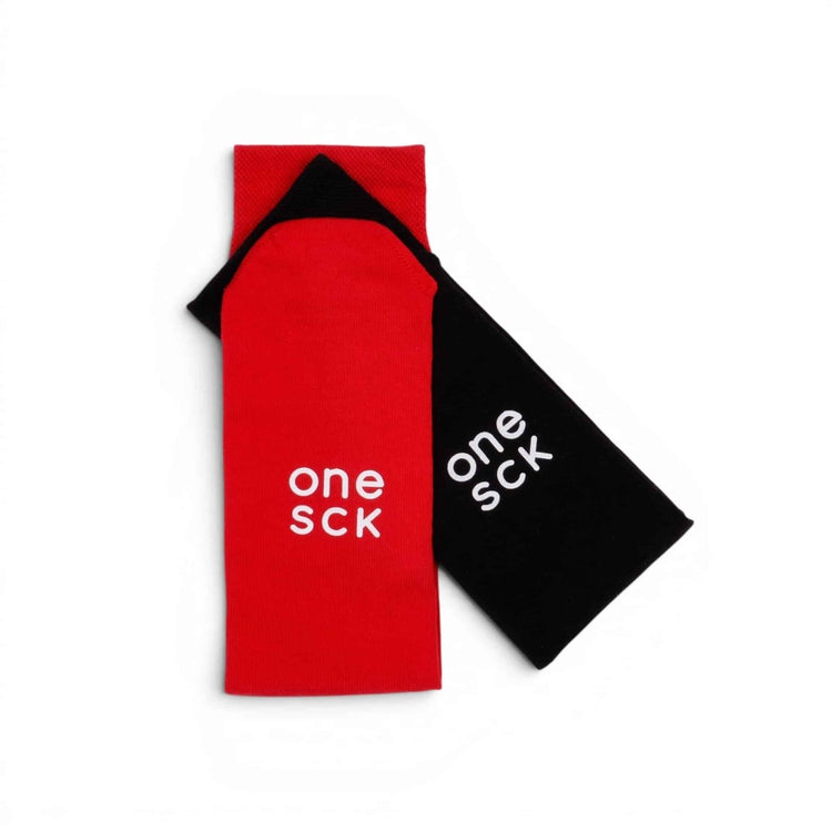 Red & Black Football Fan Socks – Team Colour Socks -Odd Socks
