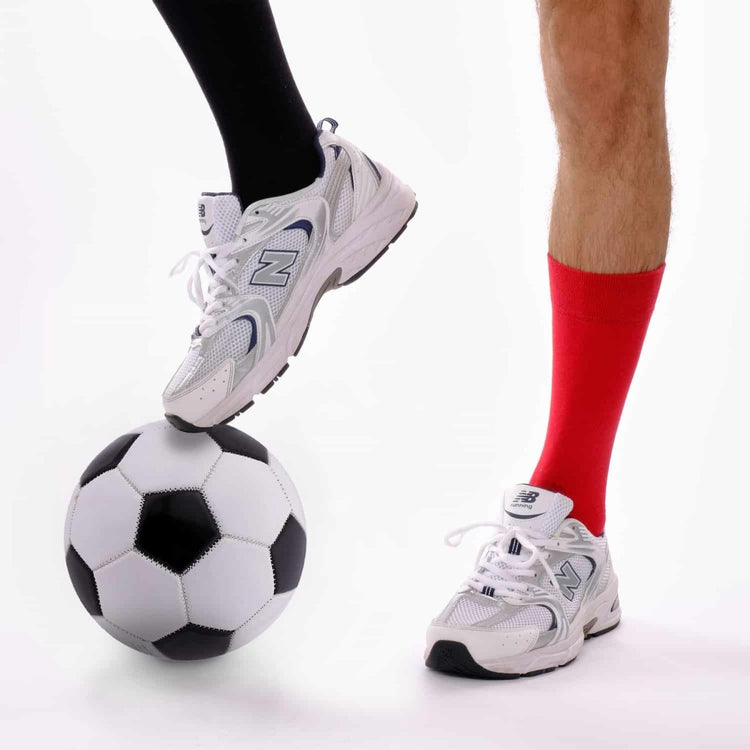 Red & Black Football Fan Socks – Team Colour Socks -Odd Socks