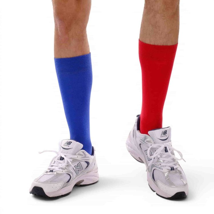 Red & Blue Football Fan Socks – Team Colour Socks -Odd Socks