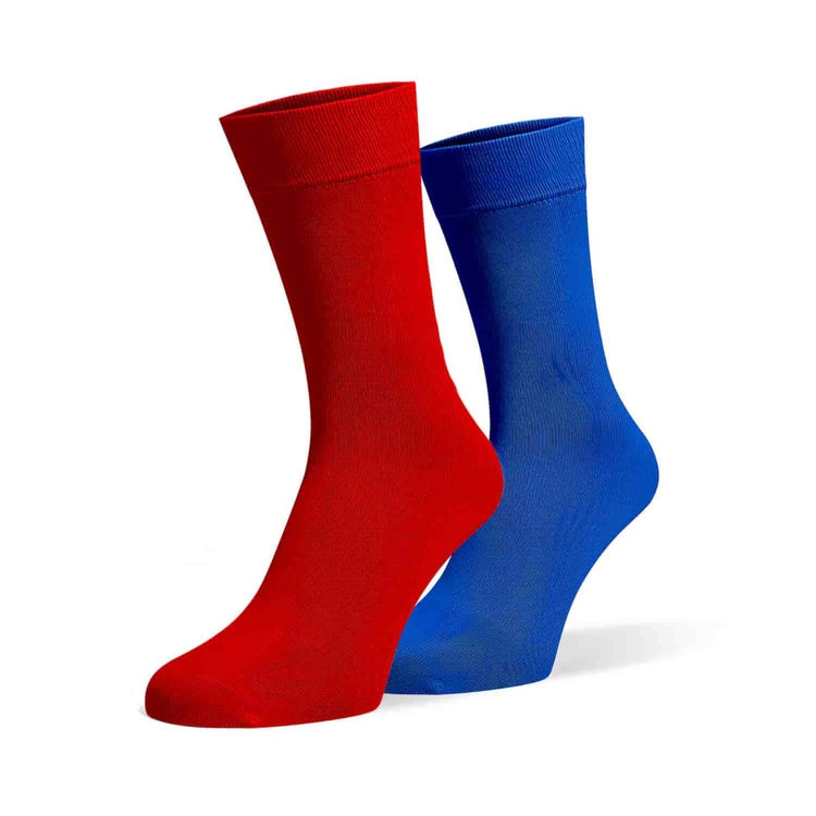 Red & Blue Football Fan Socks – Team Colour Socks -Odd Socks