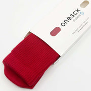 Red Cotton Crew Ribbed Diabetic Socks - Twin Socks