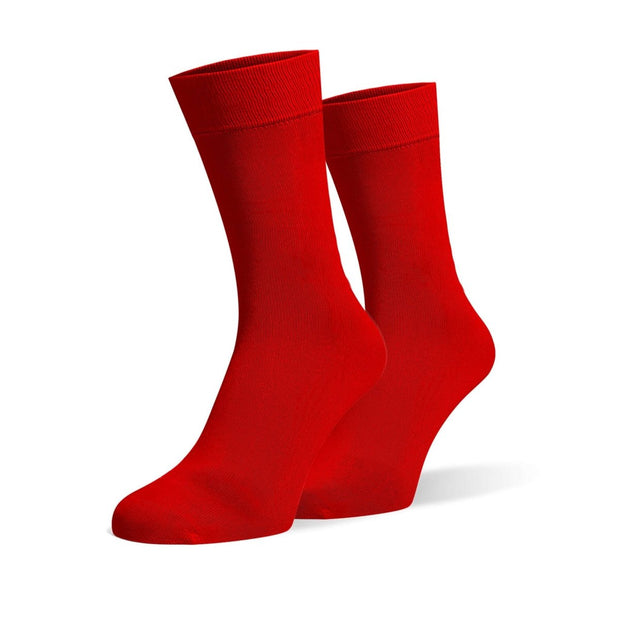 Red Organic Cotton Crew Socks - Twin Socks