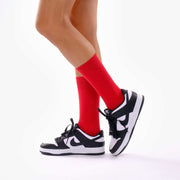 Red Organic Cotton Crew Socks - Twin Socks