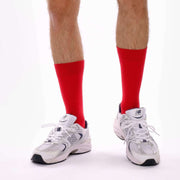 Red Organic Cotton Crew Socks - Twin Socks