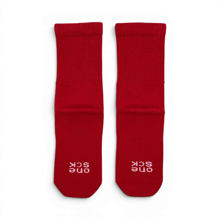 Red Ribbed Soft Touch Cotton Socks -Pair Socks