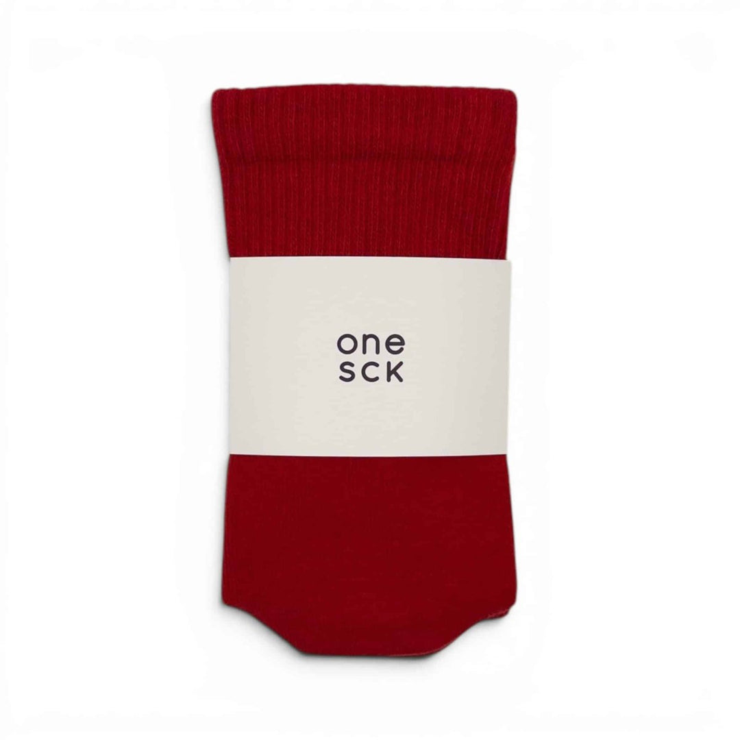 Red Ribbed Soft Touch Cotton Socks -Pair Socks