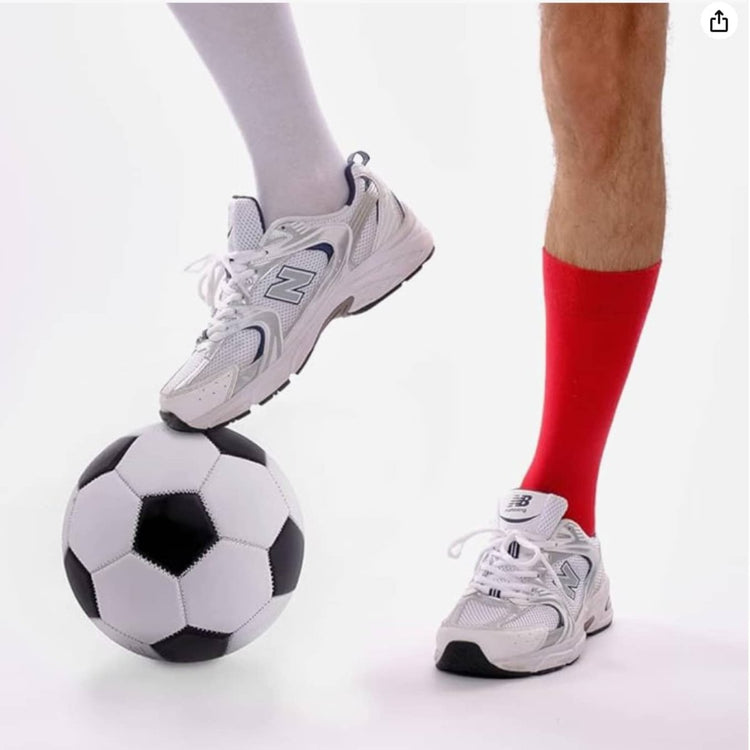Red & White Football Fan Socks - Team Colour Socks -Odd Socks