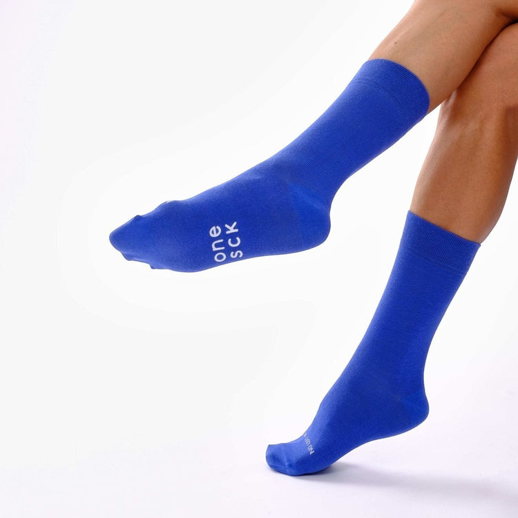 Royal Blue Cotton Socks -Pair Socks