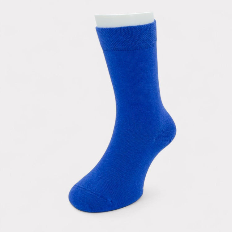 Royal Blue Organic Cotton Crew Kids Socks -Kids Socks