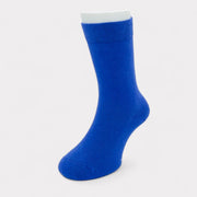 Royal Blue Organic Cotton Crew Kids Socks - Twin Socks