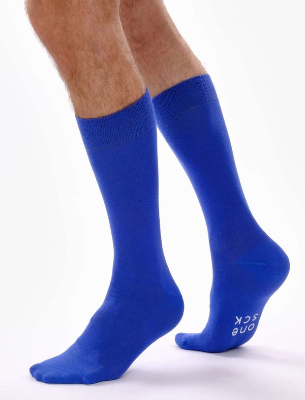 Royal Blue Organic Cotton Crew Socks - Twin Socks