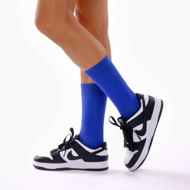 Royal Blue Organic Cotton Crew Socks - Twin Socks