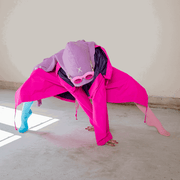 Sky Blue and Candy Pink Odd Socks – Mismatched Cotton Crew Socks - Odd Socks