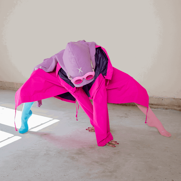 Sky Blue and Candy Pink Odd Socks – Mismatched Cotton Crew Socks - Odd Socks