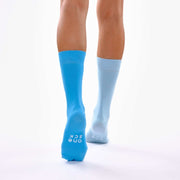Sky Blue & Baby Blue Odd Socks – Mismatched Cotton Crew Socks - Odd Socks