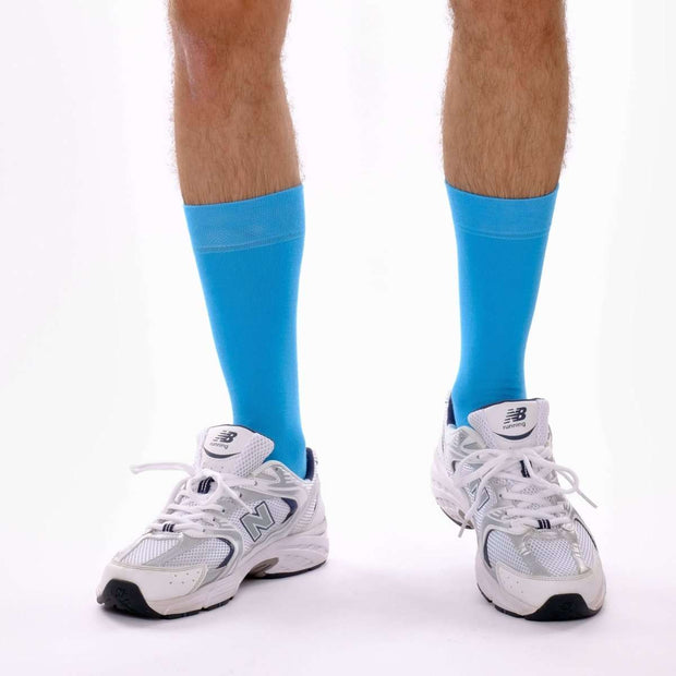 Sky Blue Organic Cotton Crew Socks - Twin Socks