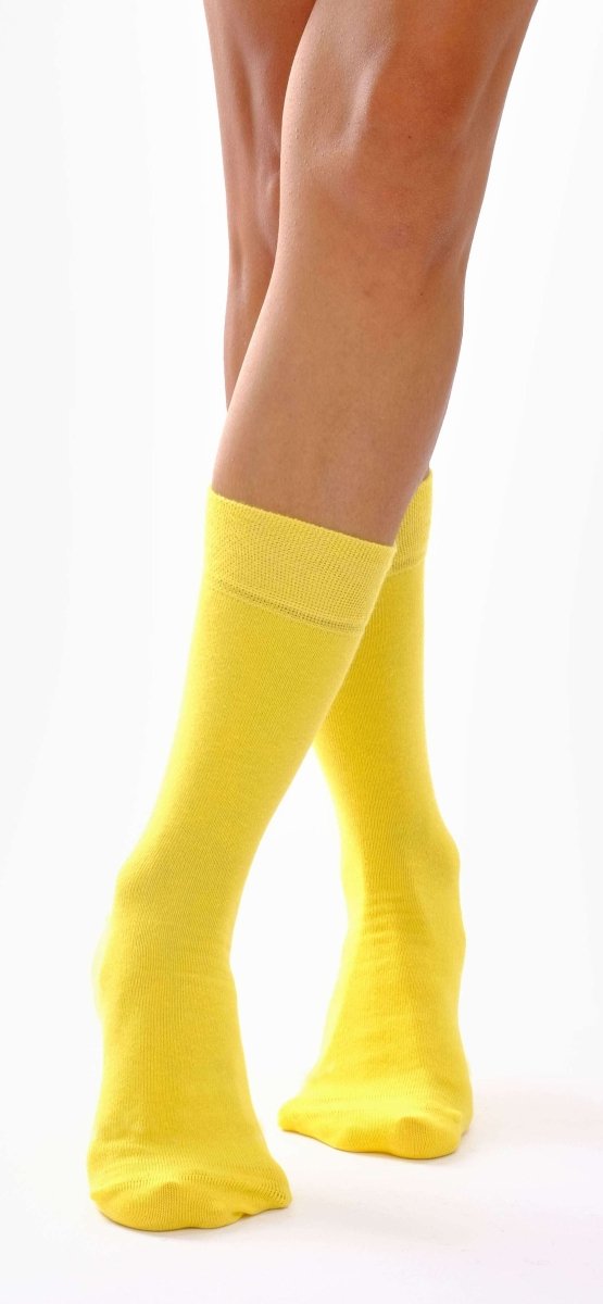 Sun Yellow Organic Cotton Crew Socks - Twin Socks