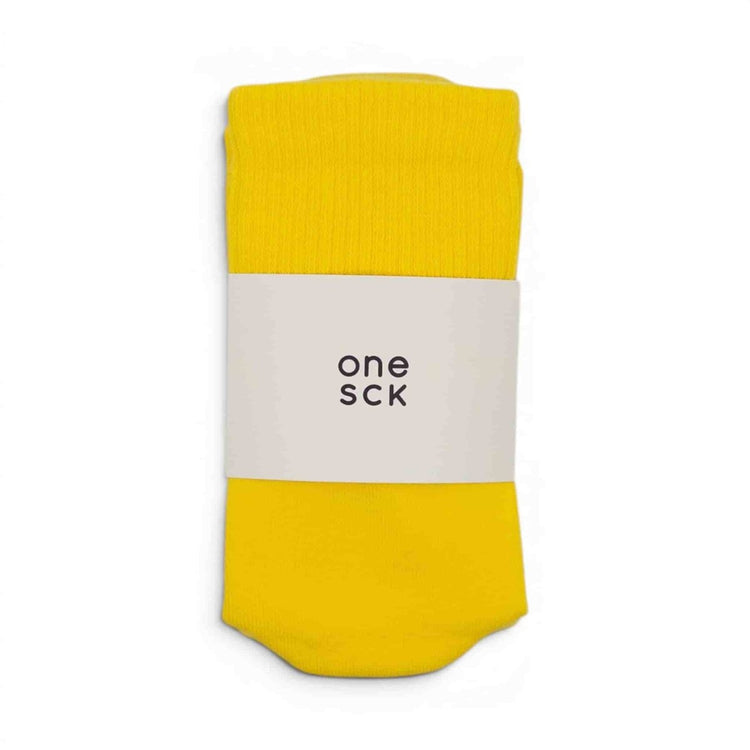 Sun Yellow Ribbed Soft Touch Cotton Socks -Pair Socks