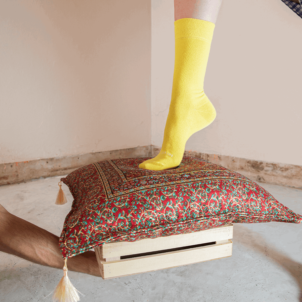 Sun Yellow Single Sock -Single Socks
