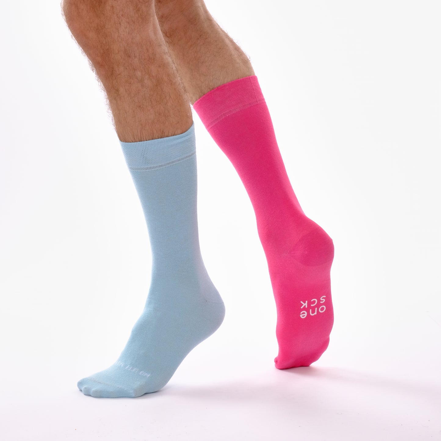 Baby Blue & Hot Pink Odd Socks
