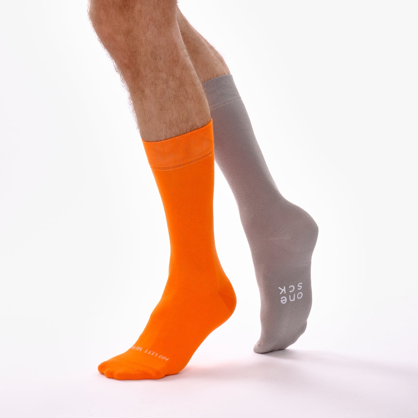 Orange & Grey Odd Socks