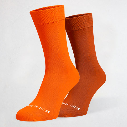 Orange & Burnt Orange Odd Socks