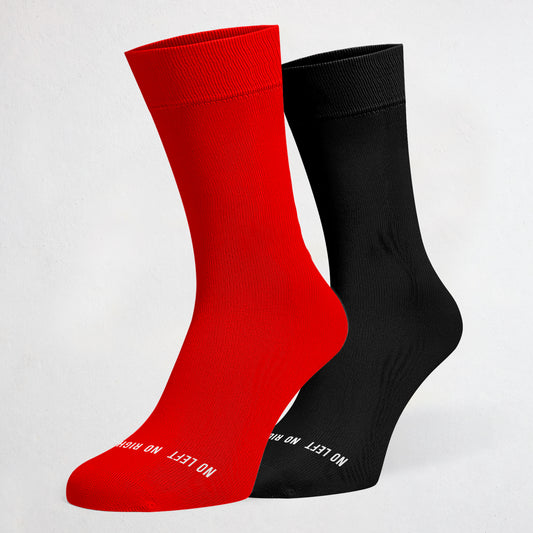 Red & Black Fans Odd Socks