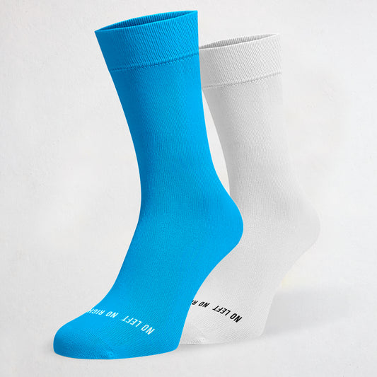 University Blue & Off White Fans Odd Socks