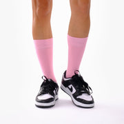 Candy Pink Organic Cotton Crew Socks - Twin Socks