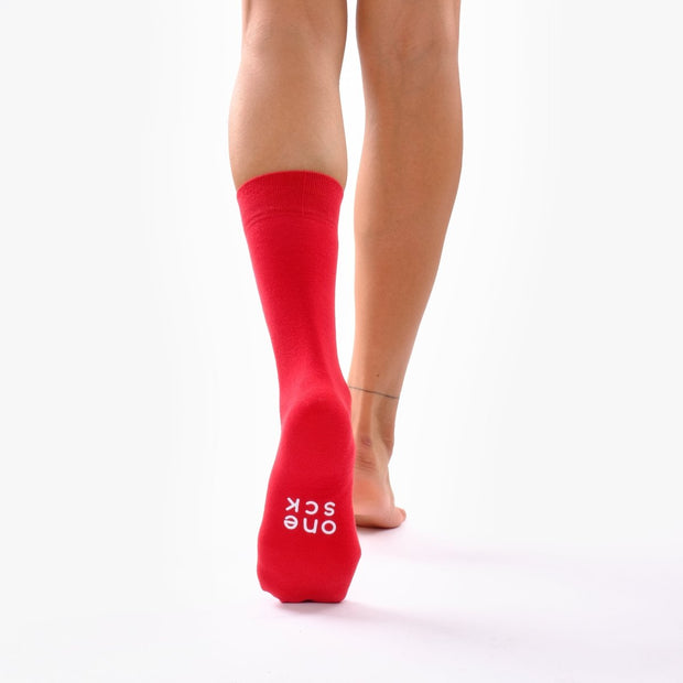 Cherry Red One - Single Socks