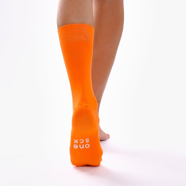 Flame Orange One - Single Socks