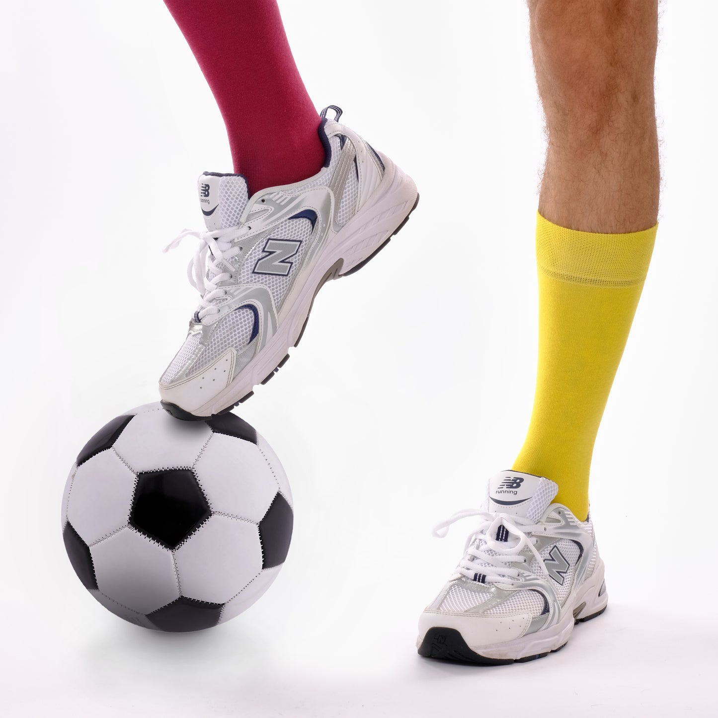 Yellow & Burgundy Fans Odd Socks