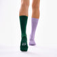 Lilac & Dark Green Odd Socks