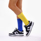 Yellow & Royal Blue Fans Odd Socks